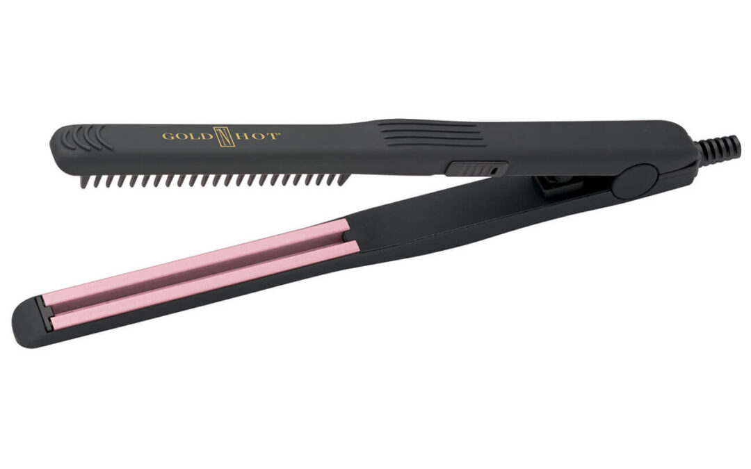 Gold ‘N Hot ½” Ceramic Straightening Iron with Built-in Guide Teeth